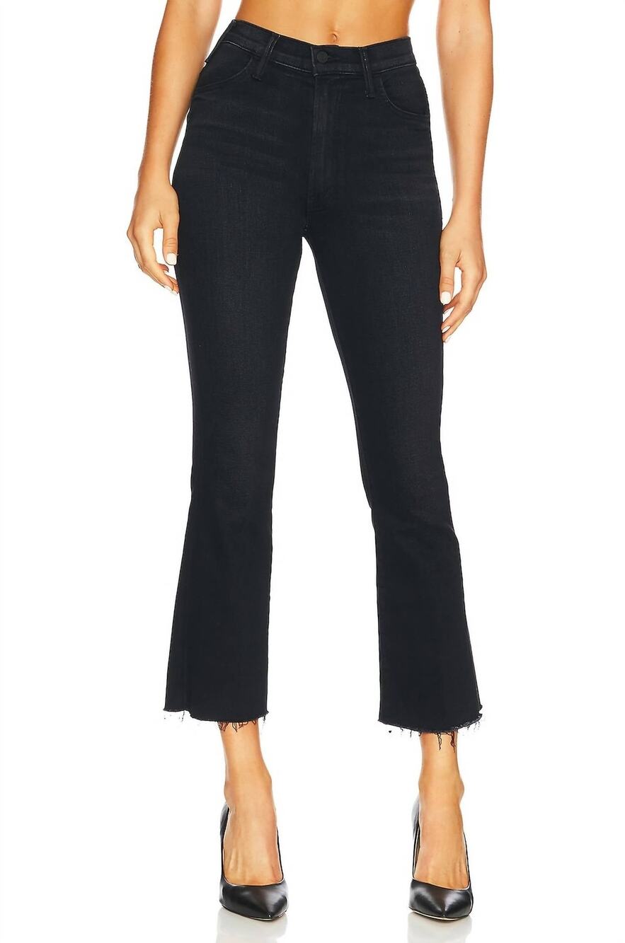 Mother The Hustler Ankle Fray Encounters at Night Dark Blue Stretch Jeans 27
